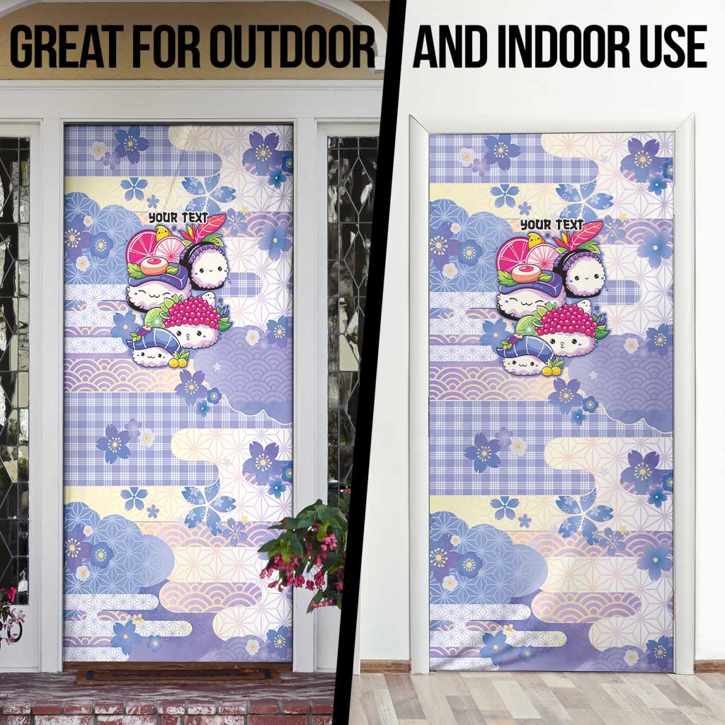 Personalized Japanese Kawaii Sushi Door Cover Blue Wagara Palaka This Is How I Roll