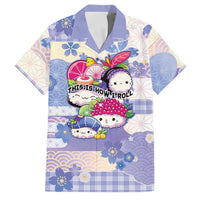 Personalized Japanese Kawaii Sushi Family Matching Off Shoulder Short Dress and Hawaiian Shirt Blue Wagara Palaka This Is How I Roll LT9 Dad's Shirt - Short Sleeve Blue - Polynesian Pride