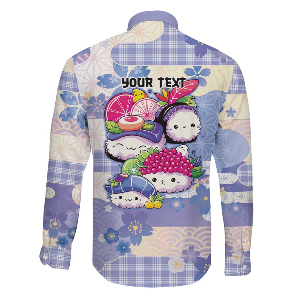 Personalized Japanese Kawaii Sushi Family Matching Short Sleeve Bodycon Dress and Hawaiian Shirt Blue Wagara Palaka This Is How I Roll LT9 - Polynesian Pride