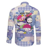 Personalized Japanese Kawaii Sushi Family Matching Short Sleeve Bodycon Dress and Hawaiian Shirt Blue Wagara Palaka This Is How I Roll LT9 - Polynesian Pride