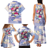 Personalized Japanese Kawaii Sushi Family Matching Tank Maxi Dress and Hawaiian Shirt Blue Wagara Palaka This Is How I Roll LT9 - Polynesian Pride