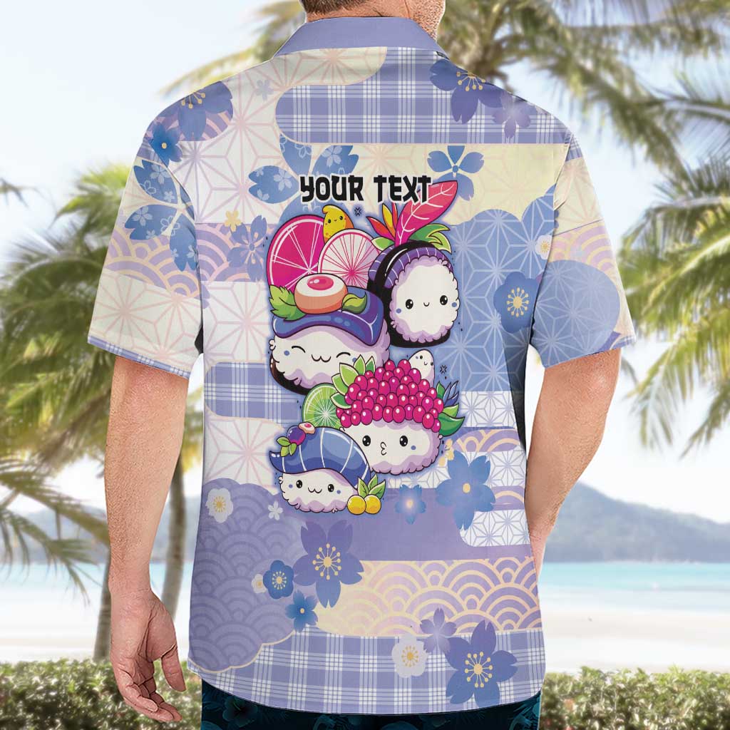 Personalized Japanese Kawaii Sushi Hawaiian Shirt Blue Wagara Palaka This Is How I Roll