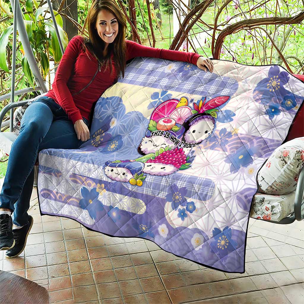 Japanese Kawaii Sushi Quilt Blue Wagara Palaka This Is How I Roll