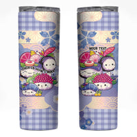 Personalized Japanese Kawaii Sushi Skinny Tumbler Blue Wagara Palaka This Is How I Roll