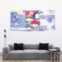Japanese Kawaii Sushi Tapestry Blue Wagara Palaka This Is How I Roll