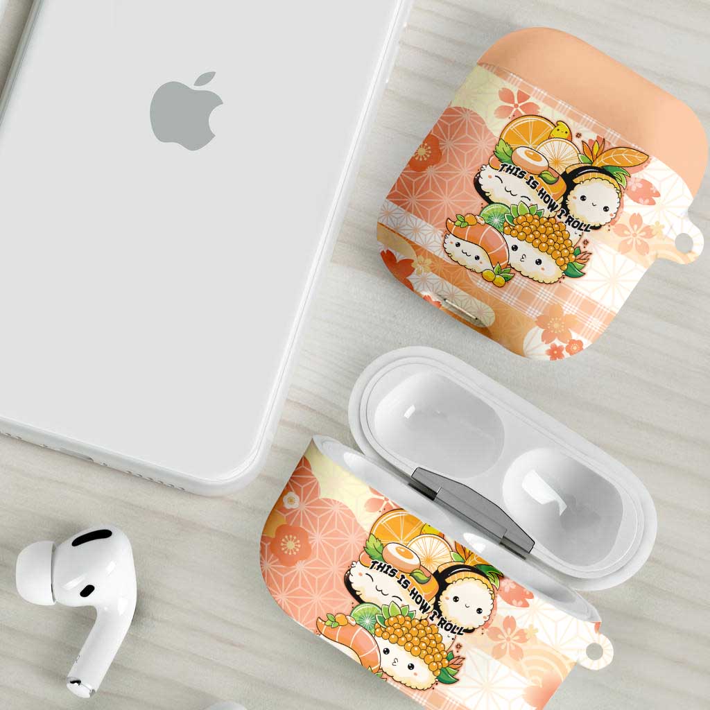 Japanese Kawaii Sushi AirPods Case Peach Wagara Palaka This Is How I Roll
