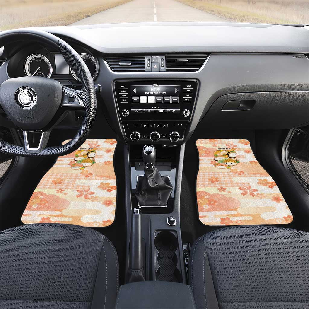 Personalized Japanese Kawaii Sushi Car Mats Peach Wagara Palaka This Is How I Roll