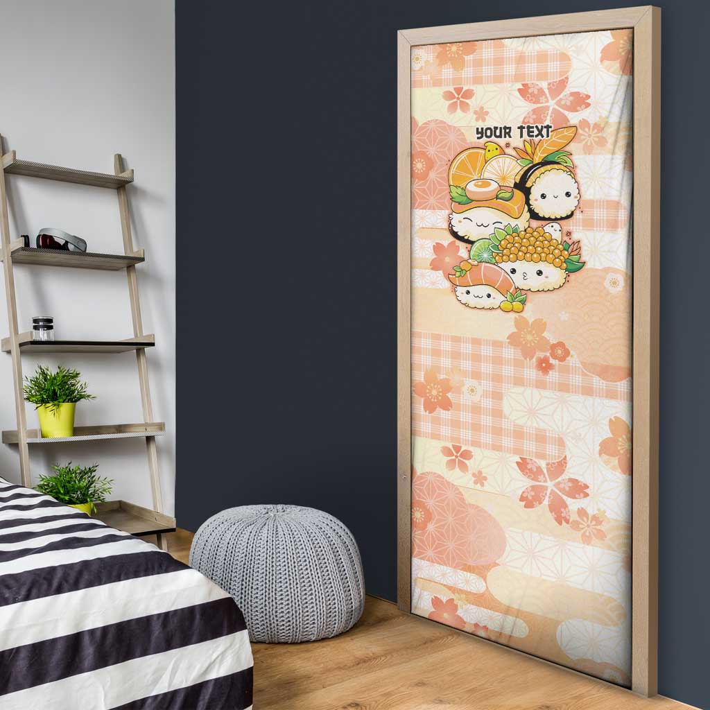 Personalized Japanese Kawaii Sushi Door Cover Peach Wagara Palaka This Is How I Roll