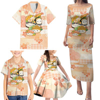 Personalized Japanese Kawaii Sushi Family Matching Puletasi and Hawaiian Shirt Peach Wagara Palaka This Is How I Roll LT9 - Polynesian Pride