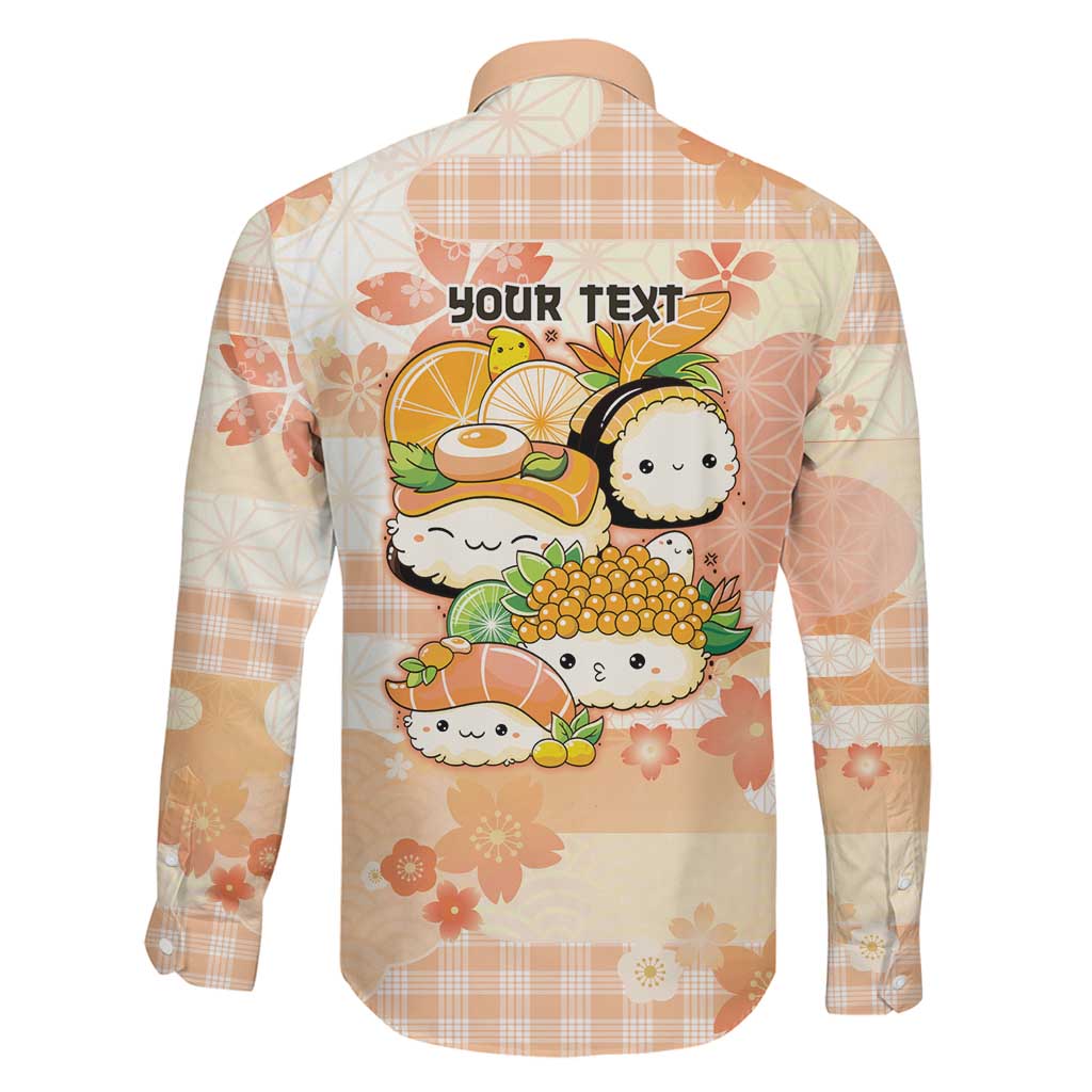 Personalized Japanese Kawaii Sushi Family Matching Short Sleeve Bodycon Dress and Hawaiian Shirt Peach Wagara Palaka This Is How I Roll LT9 - Polynesian Pride