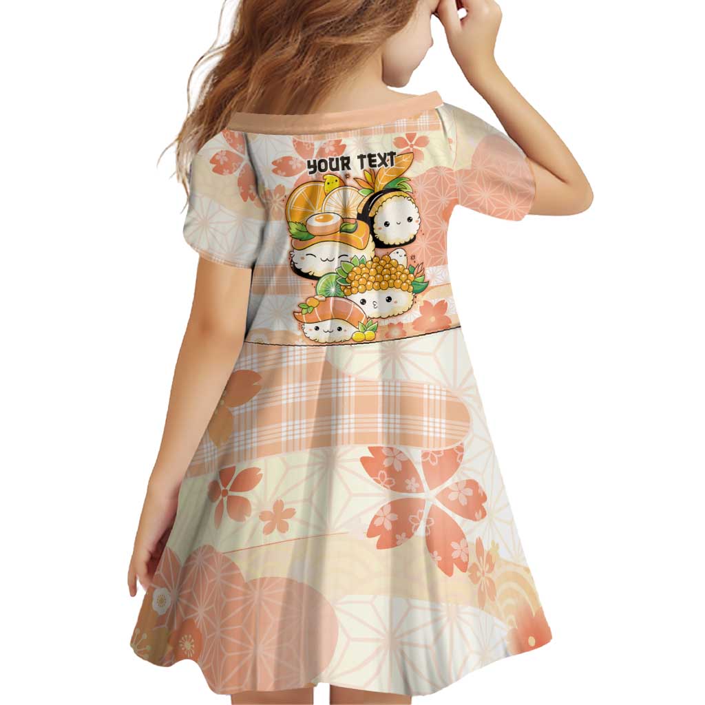Personalized Japanese Kawaii Sushi Family Matching Tank Maxi Dress and Hawaiian Shirt Peach Wagara Palaka This Is How I Roll LT9 - Polynesian Pride