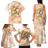 Personalized Japanese Kawaii Sushi Family Matching Tank Maxi Dress and Hawaiian Shirt Peach Wagara Palaka This Is How I Roll LT9 - Polynesian Pride