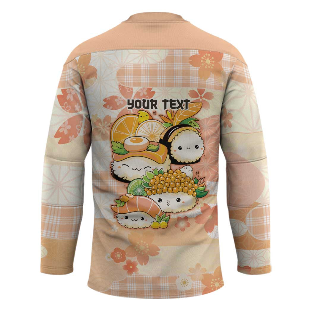 Personalized Japanese Kawaii Sushi Hockey Jersey Peach Wagara Palaka This Is How I Roll