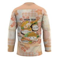 Personalized Japanese Kawaii Sushi Hockey Jersey Peach Wagara Palaka This Is How I Roll