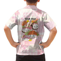 Personalized Japanese Kawaii Sushi Family Matching Long Sleeve Bodycon Dress and Hawaiian Shirt Pink Wagara Palaka This Is How I Roll LT9 - Polynesian Pride