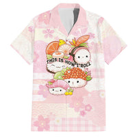 Personalized Japanese Kawaii Sushi Family Matching Off The Shoulder Long Sleeve Dress and Hawaiian Shirt Pink Wagara Palaka This Is How I Roll LT9 Dad's Shirt - Short Sleeve Pink - Polynesian Pride