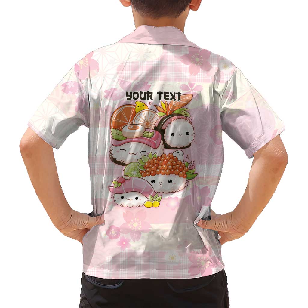 Personalized Japanese Kawaii Sushi Family Matching Off Shoulder Maxi Dress and Hawaiian Shirt Pink Wagara Palaka This Is How I Roll LT9 - Polynesian Pride
