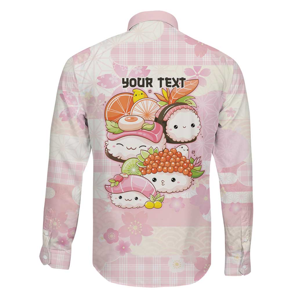 Personalized Japanese Kawaii Sushi Family Matching Off Shoulder Maxi Dress and Hawaiian Shirt Pink Wagara Palaka This Is How I Roll LT9 - Polynesian Pride
