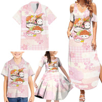 Personalized Japanese Kawaii Sushi Family Matching Summer Maxi Dress and Hawaiian Shirt Pink Wagara Palaka This Is How I Roll LT9 - Polynesian Pride