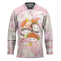 Personalized Japanese Kawaii Sushi Hockey Jersey Pink Wagara Palaka This Is How I Roll