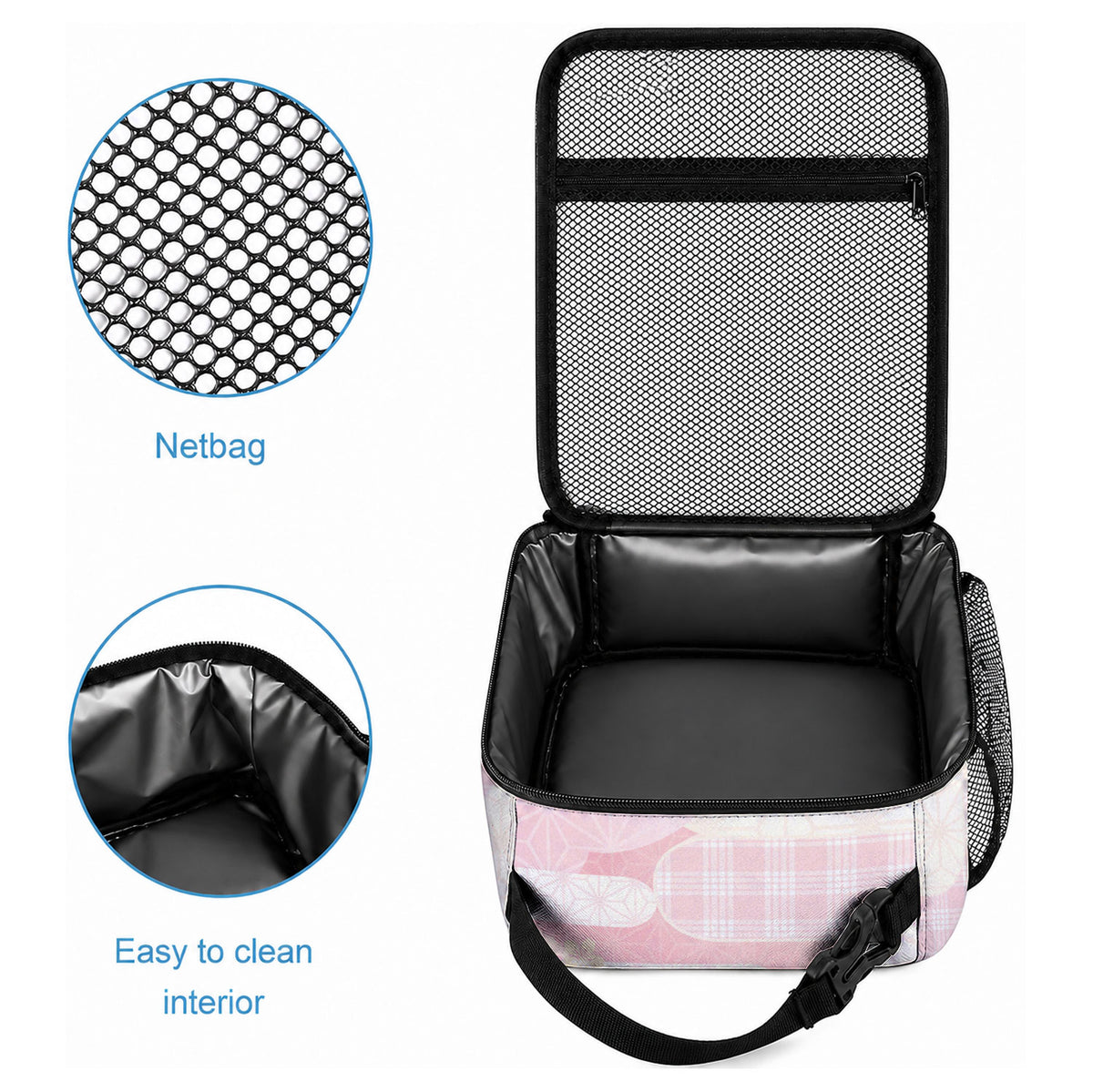 Japanese Kawaii Sushi Lunch Bag Pink Wagara Palaka This Is How I Roll LT9 - Polynesian Pride