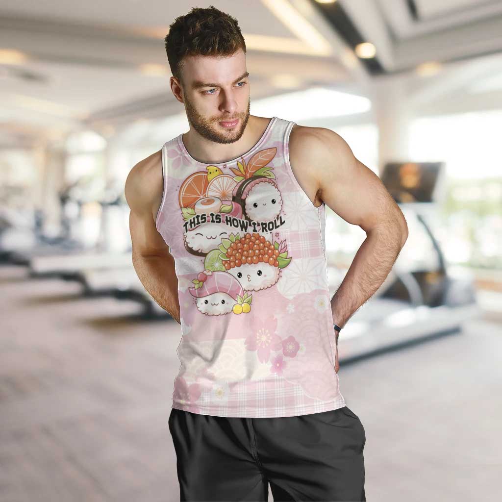 Personalized Japanese Kawaii Sushi Men Tank Top Pink Wagara Palaka This Is How I Roll