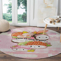 Japanese Kawaii Sushi Round Carpet Pink Wagara Palaka This Is How I Roll
