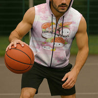 Personalized Japanese Kawaii Sushi Sleeveless Zip Hoodie Pink Wagara Palaka This Is How I Roll
