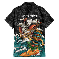 Personalized Japanese Koi Fish Ramen Family Matching Mermaid Dress and Hawaiian Shirt Tiki Surfing Wagara Hibiscus Pattern LT9 - Polynesian Pride