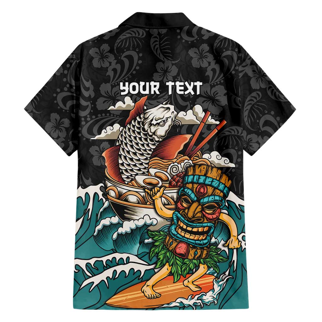 Personalized Japanese Koi Fish Ramen Family Matching Tank Maxi Dress and Hawaiian Shirt Tiki Surfing Wagara Hibiscus Pattern LT9 - Polynesian Pride
