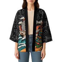 Personalized Japanese Koi Fish Ramen Kimono Tiki Surfing Wagara Hibiscus Pattern