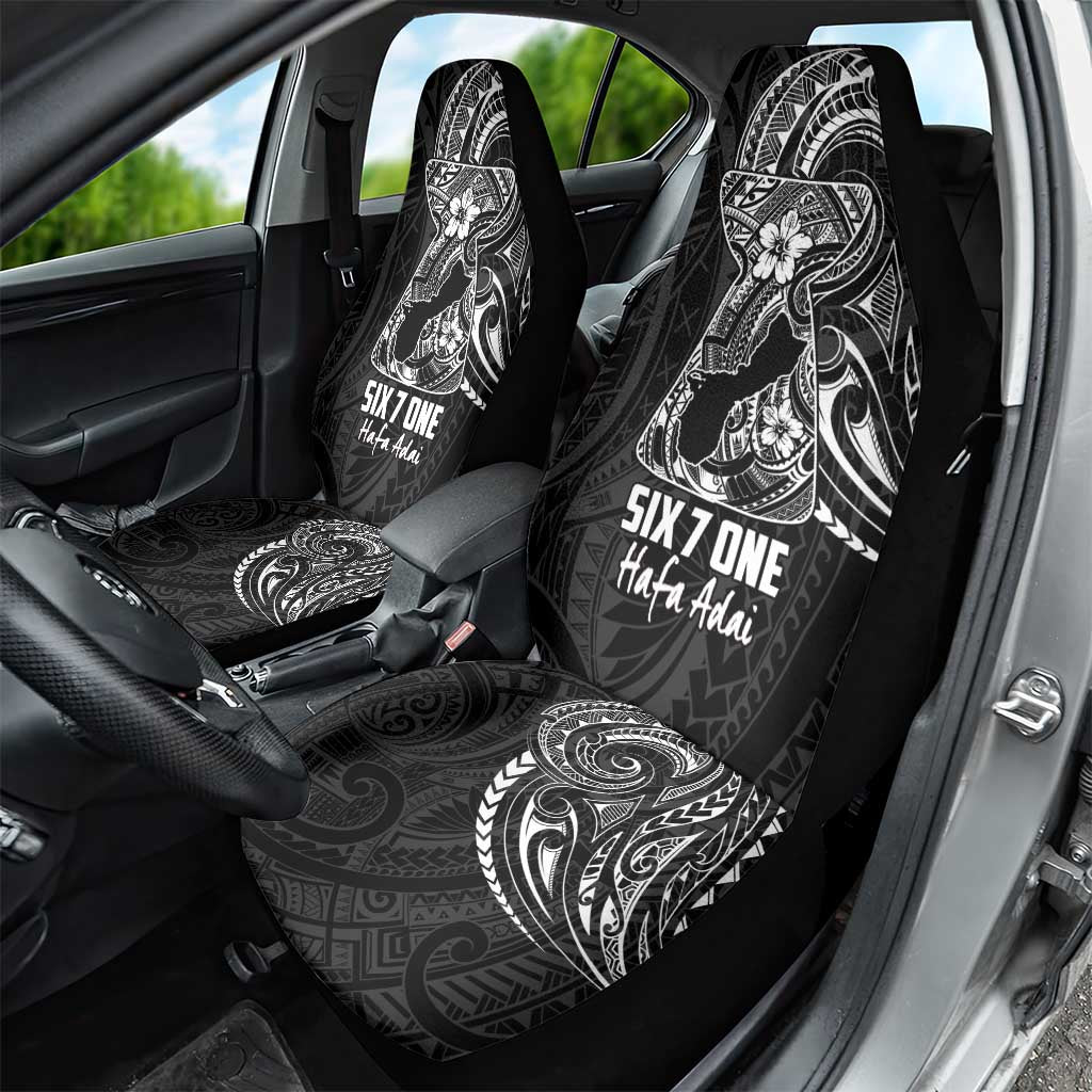 Black Guam Latte Stone Tribal Tattoo Car Seat Cover Hafa Adai Six 7 One