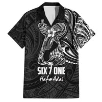 Black Guam Latte Stone Tribal Tattoo Family Matching Long Sleeve Bodycon Dress and Hawaiian Shirt Hafa Adai Six 7 One LT9 Dad's Shirt - Short Sleeve Black - Polynesian Pride