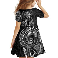 Black Guam Latte Stone Tribal Tattoo Family Matching Mermaid Dress and Hawaiian Shirt Hafa Adai Six 7 One LT9 - Polynesian Pride