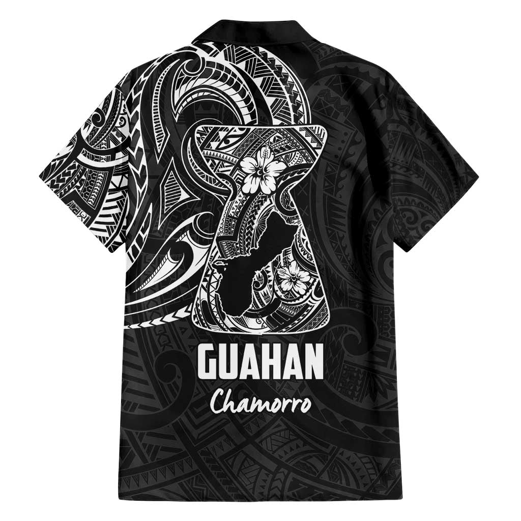 Black Guam Latte Stone Tribal Tattoo Family Matching Short Sleeve Bodycon Dress and Hawaiian Shirt Hafa Adai Six 7 One LT9 - Polynesian Pride