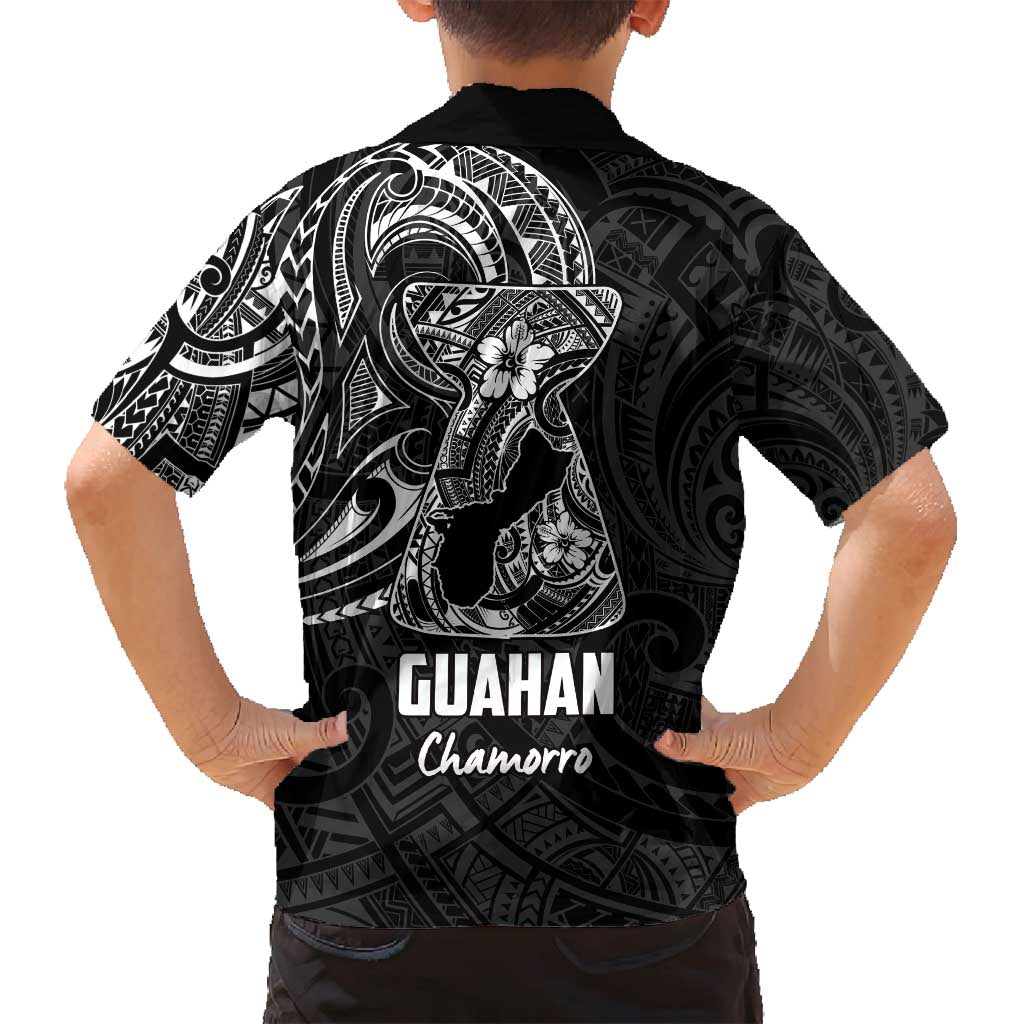 Black Guam Latte Stone Tribal Tattoo Family Matching Tank Maxi Dress and Hawaiian Shirt Hafa Adai Six 7 One LT9 - Polynesian Pride