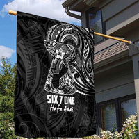 Black Guam Latte Stone Tribal Tattoo Garden Flag Hafa Adai Six 7 One LT9 - Polynesian Pride