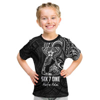 Black Guam Latte Stone Tribal Tattoo Kid T Shirt Hafa Adai Six 7 One LT9 Black - Polynesian Pride