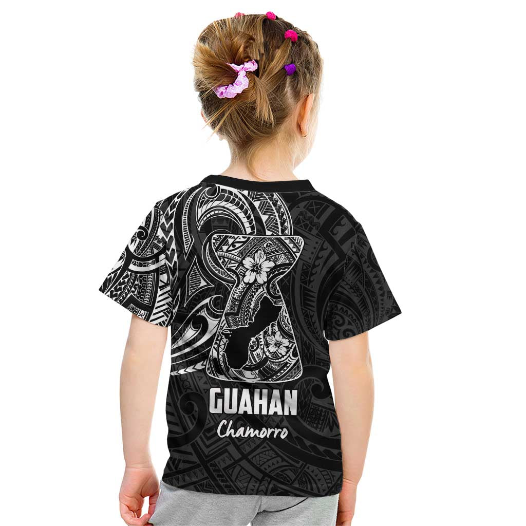Black Guam Latte Stone Tribal Tattoo Kid T Shirt Hafa Adai Six 7 One LT9 - Polynesian Pride