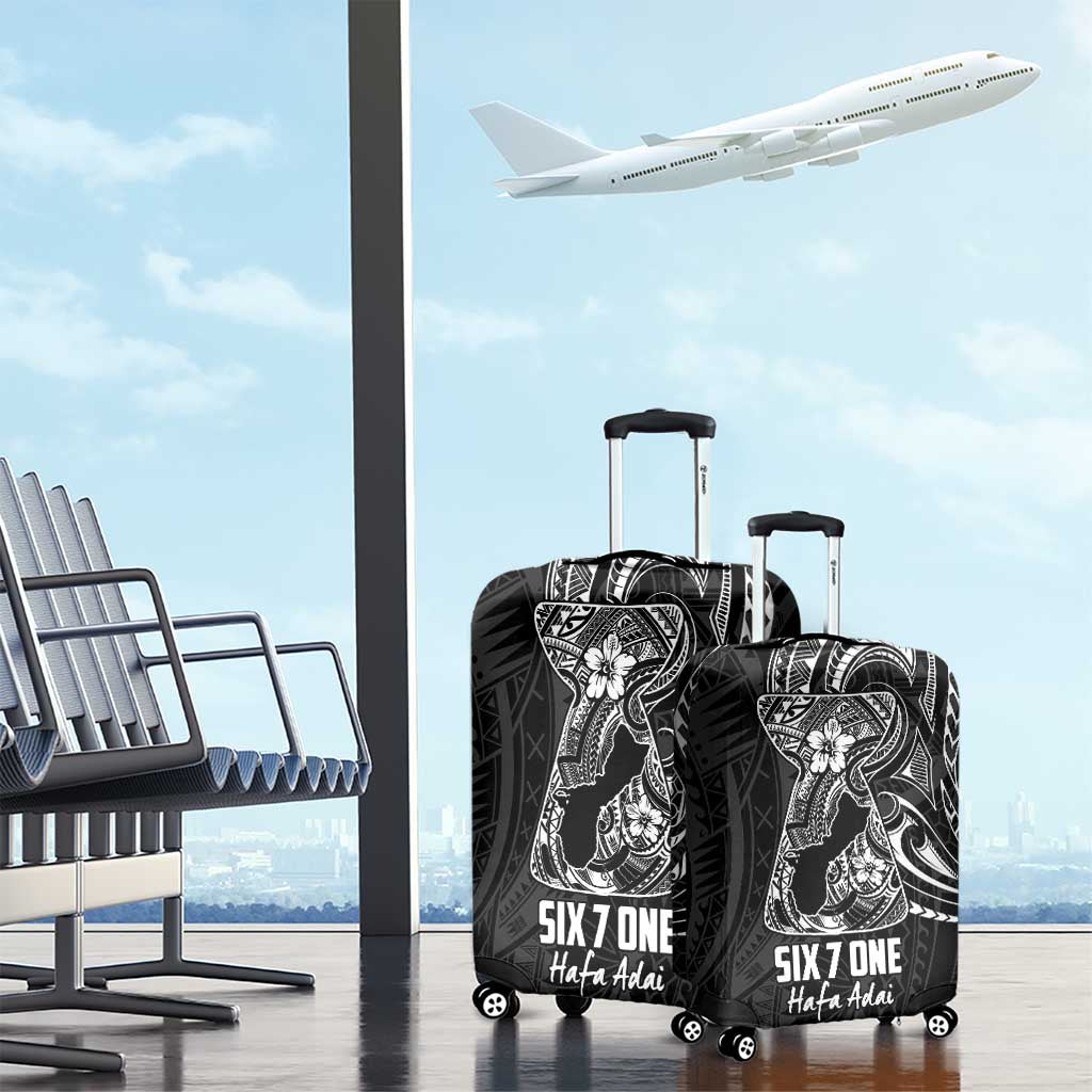 Black Guam Latte Stone Tribal Tattoo Luggage Cover Hafa Adai Six 7 One