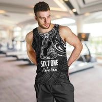 Black Guam Latte Stone Tribal Tattoo Men Tank Top Hafa Adai Six 7 One LT9 Black - Polynesian Pride