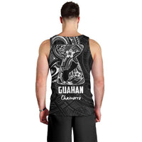 Black Guam Latte Stone Tribal Tattoo Men Tank Top Hafa Adai Six 7 One LT9 - Polynesian Pride