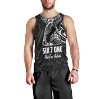 Black Guam Latte Stone Tribal Tattoo Men Tank Top Hafa Adai Six 7 One LT9 - Polynesian Pride