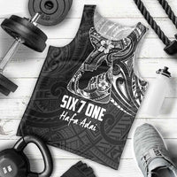 Black Guam Latte Stone Tribal Tattoo Men Tank Top Hafa Adai Six 7 One LT9 - Polynesian Pride