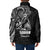 Black Guam Latte Stone Tribal Tattoo Padded Jacket Hafa Adai Six 7 One - Polynesian Pride