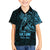 Blue Guam Latte Stone Tribal Tattoo Family Matching Off Shoulder Short Dress and Hawaiian Shirt Hafa Adai Six 7 One