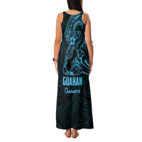 Blue Guam Latte Stone Tribal Tattoo Family Matching Tank Maxi Dress and Hawaiian Shirt Hafa Adai Six 7 One LT9 - Polynesian Pride