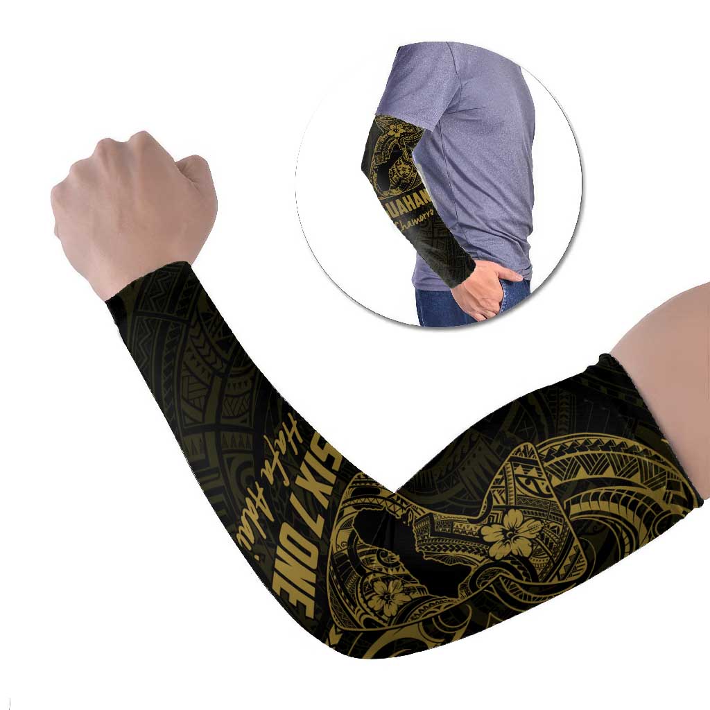 Gold Guam Latte Stone Tribal Tattoo Arm Sleeves Hafa Adai Six 7 One - Polynesian Pride