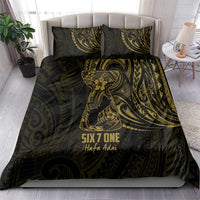 Gold Guam Latte Stone Tribal Tattoo Bedding Set Hafa Adai Six 7 One