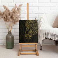 Gold Guam Latte Stone Tribal Tattoo Canvas Wall Art Hafa Adai Six 7 One